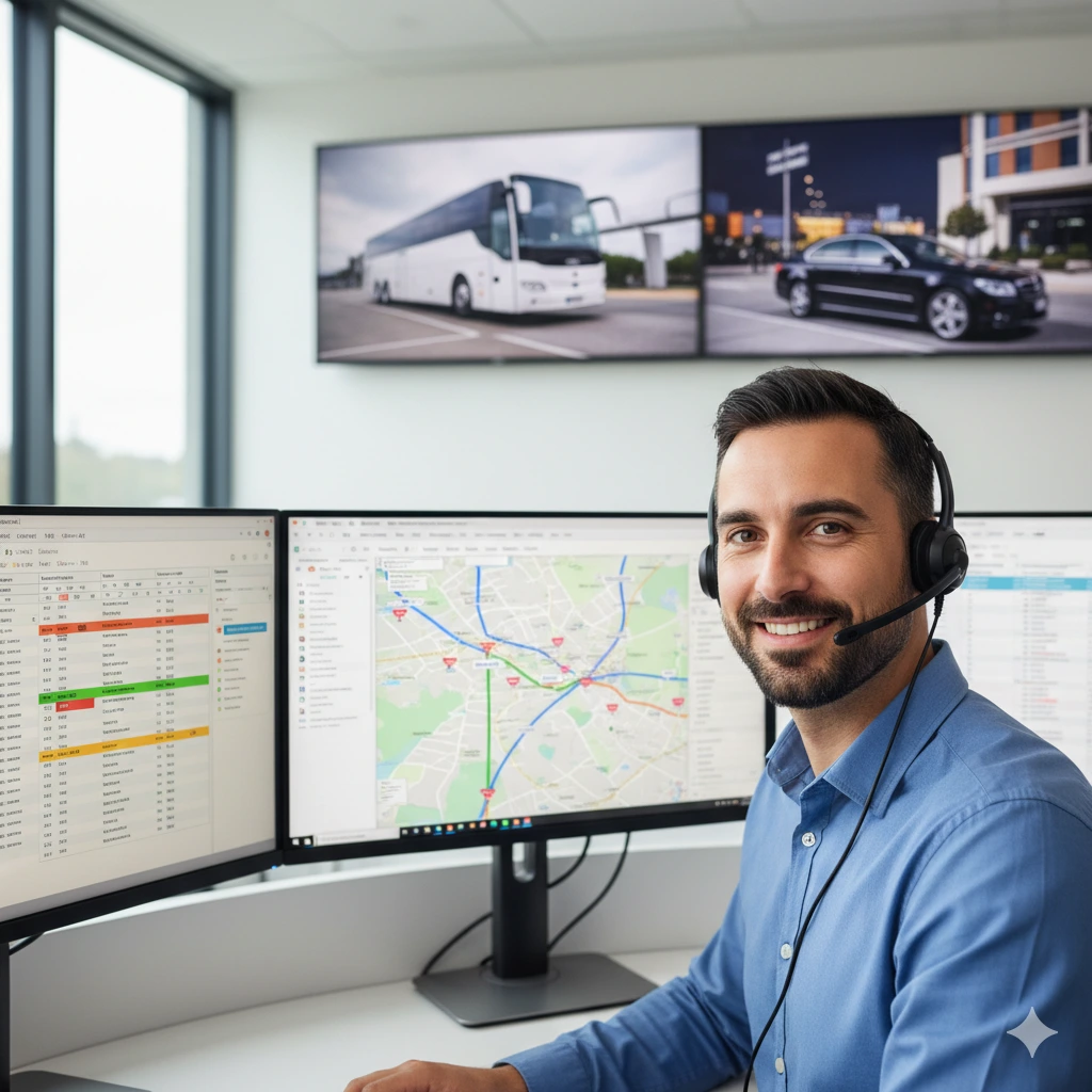 customer support agent assisting a transportation company